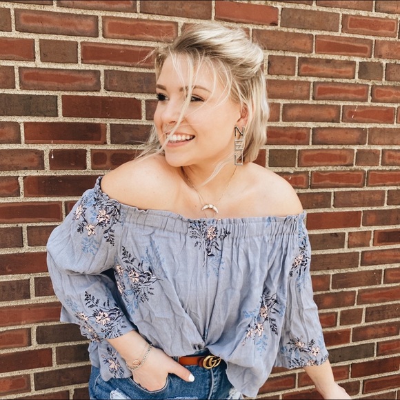 Revolve ASTR Floral Off the shoulder Blouse - Picture 3 of 6